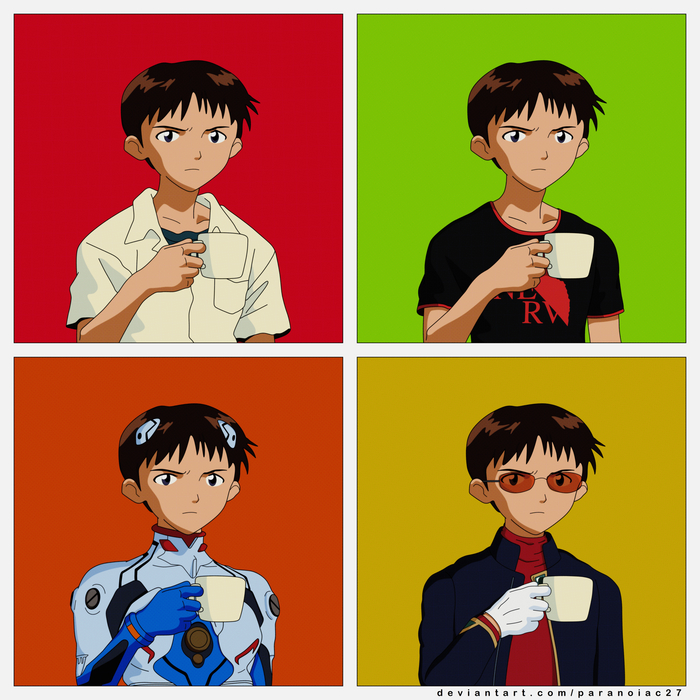 Multiplicity of Shinji-kun Shinji Ikari, , Evangelion, , , , Anime Art
