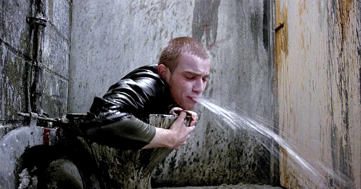 Сцена в туалете. На игле фильм 1996 в унитаз. «На игле» (англ. Trainspotting) Юэн Бремнер.