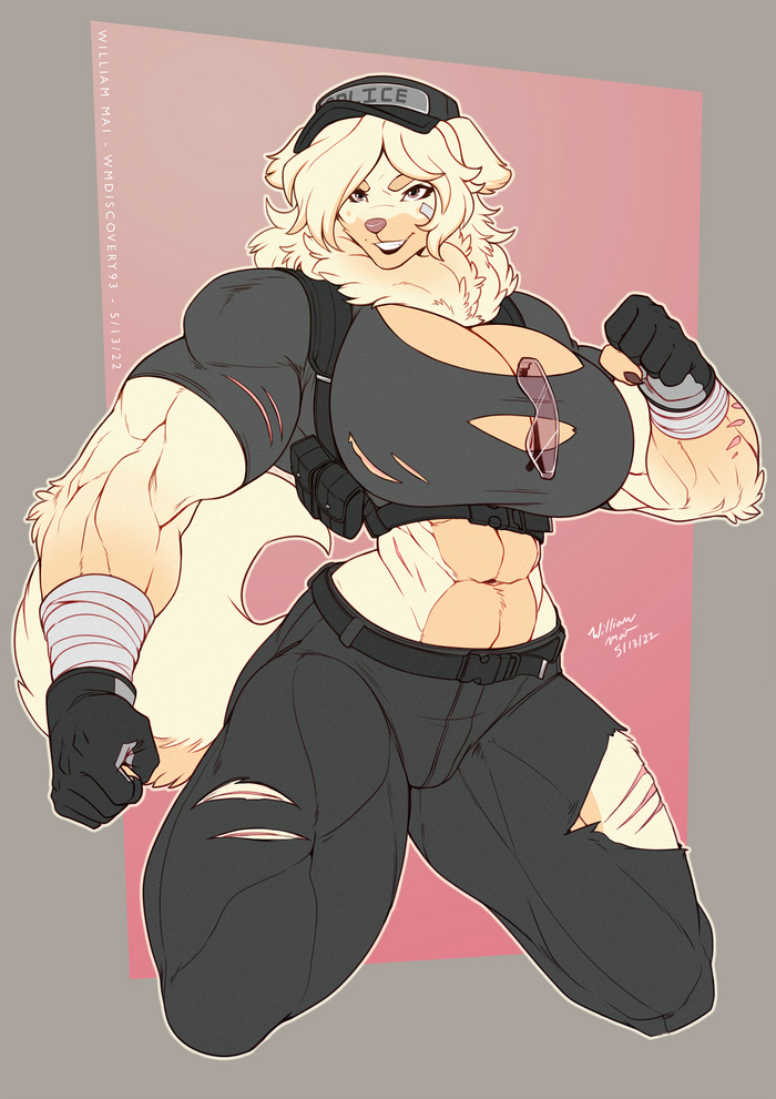 Police Wmdiscovery93, Muscleart,  , -, Furry Canine, , 