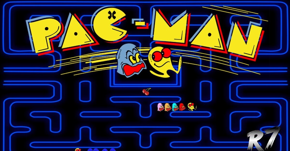 Pac man game. Pac-man 1980. Пэкмен 1980. Пакман игра 1980. Namco Pac-man 1980.