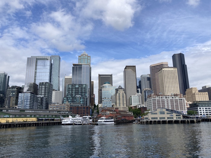 Сиэтл. Вид с моря Фотография, Путешествия, Порт, Сиэтл, Мобильная фотография, Длиннопост