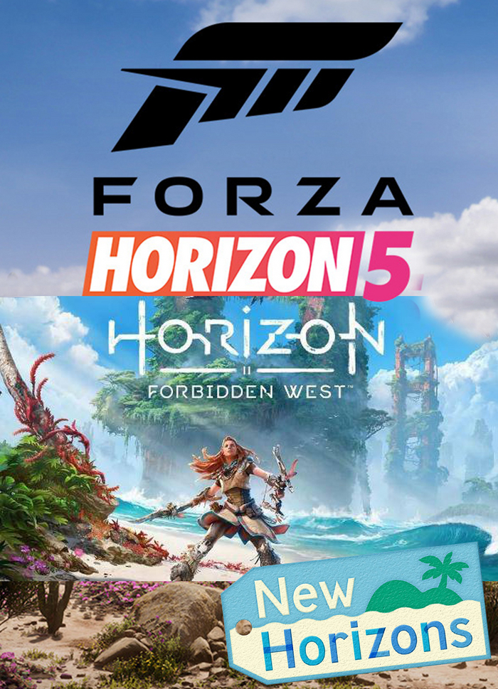    Animal Crossing, Horizon Forbidden West, Forza Horizon 5,   