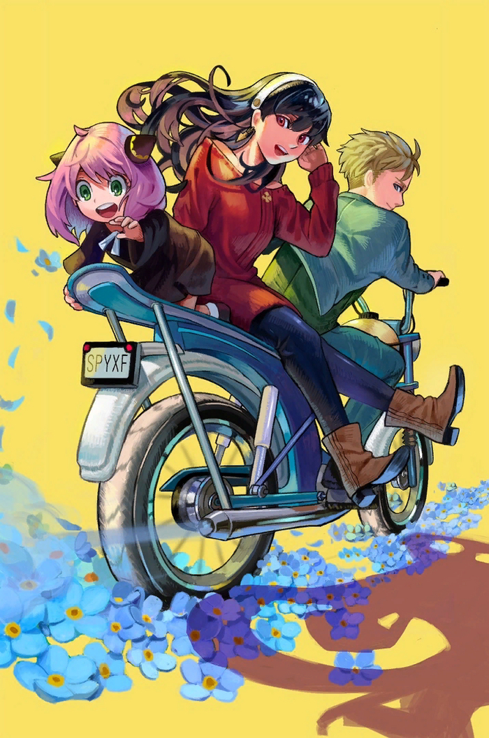   Spy X Family, Yor Forger, Anya Forger, Loid Forger, Anime Art, 