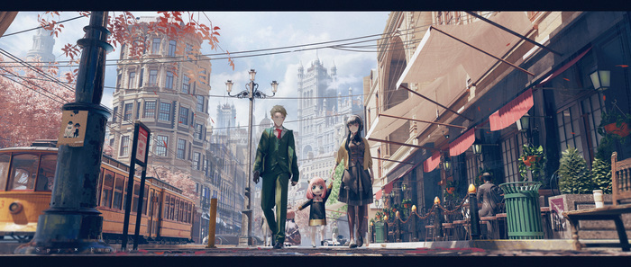  Spy X Family, , , Anime Art, Loid Forger, Anya Forger, Yor Forger