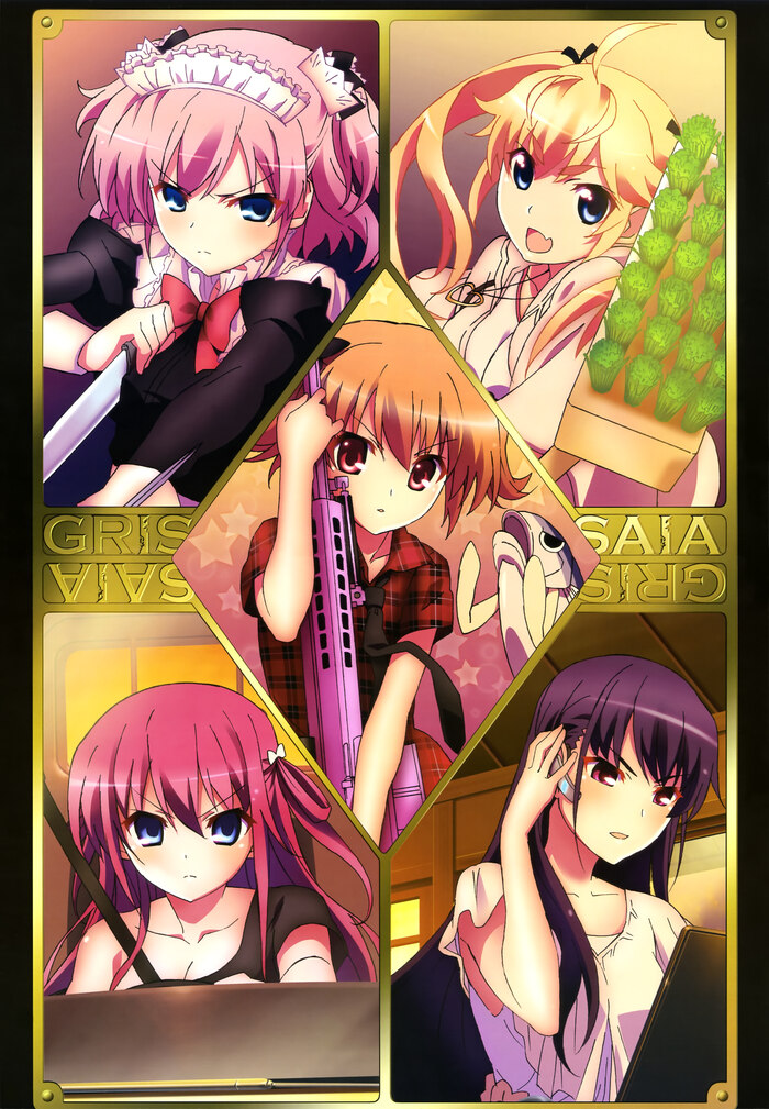   Anime Art, , , , Grisaia no Kajitsu, Sakaki Yumiko, Michiru Matsushima, Irisu Makina, Komine Sachi, Suou Amane, Nyantype