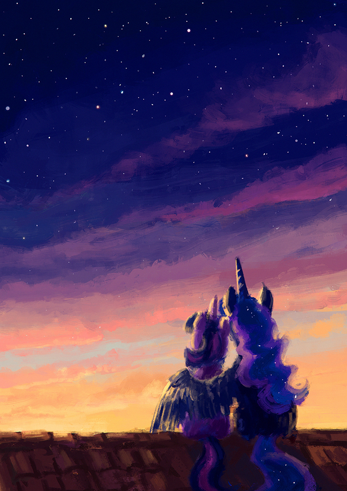  My Little Pony, Twilight Sparkle, Princess Luna, Plainoasis