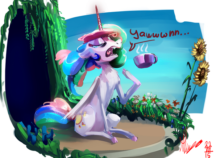   My Little Pony, Ponyart, Princess Celestia, Alumx