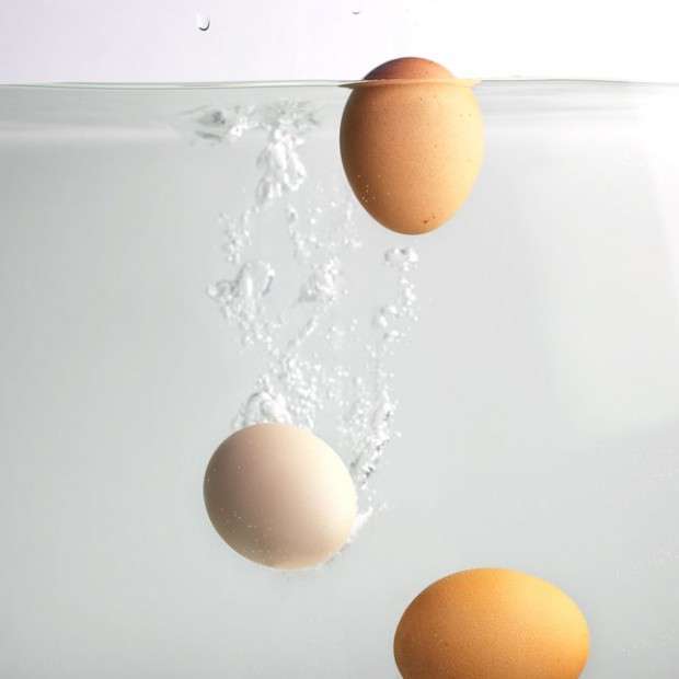 Положите яйцо в стакан или миску с водой, чтобы узнать свежее ли оно Кулинария, Факты, Кухня, Лайфхак