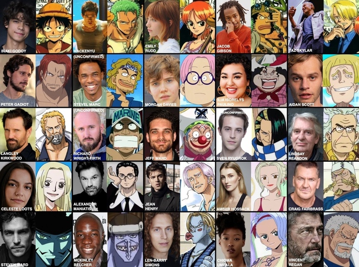 Полный актёрский состав по сериалу One Piece от Netflix One Piece, Netflix, Сериалы, Адаптация, Аниме
