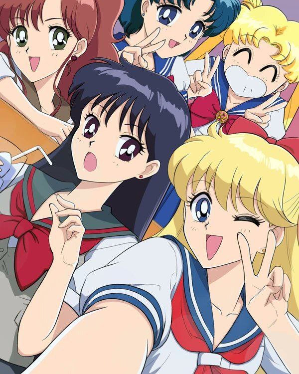    :) Sailor Moon, , Anime Art, Tsukino Usagi, Sailor Mercury, Sailor Mars, Sailor Jupiter, Sailor Venus