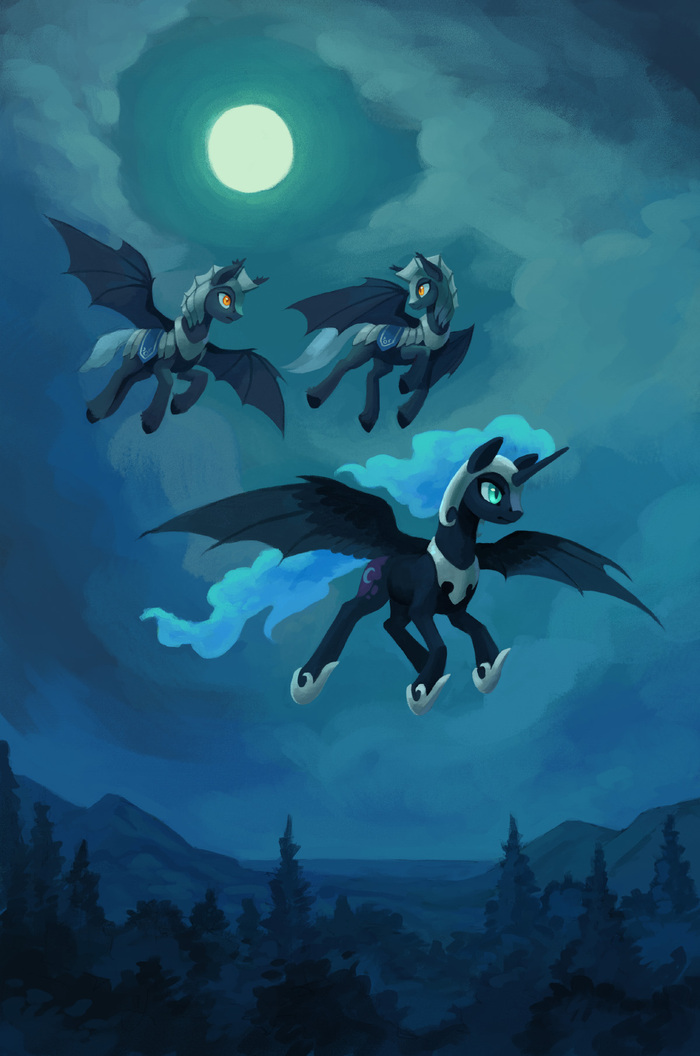     My Little Pony, Ponyart, Nightmare Moon, Royal Guard, Asimos