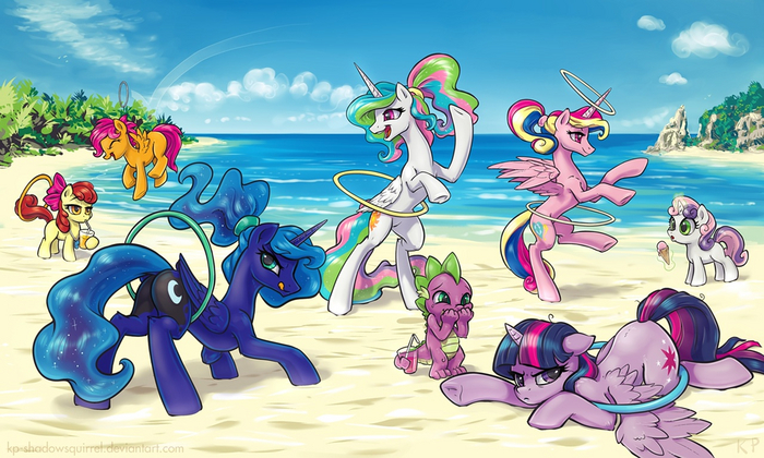   My Little Pony, Princess Luna, Twilight Sparkle, Princess Celestia, Princess Cadance, Spike, Applebloom, Scootaloo, Sweetie Belle, Kp-shadowsquirrel