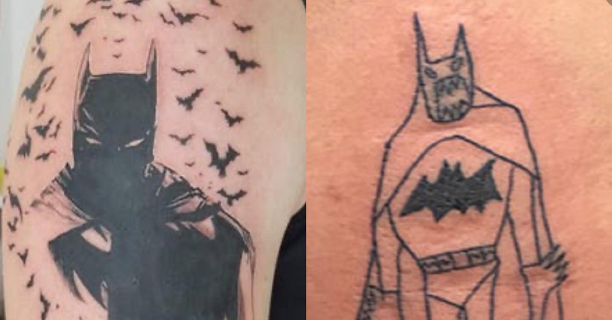 Переводная временная татуировка Символ Бэтмена 8 - неоновая тату