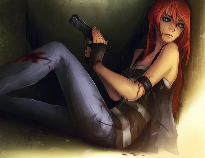 Redhead anime character female