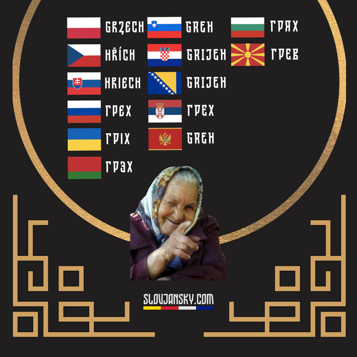 Межславянский язык. Как сказать «Грех» на славянских языках?