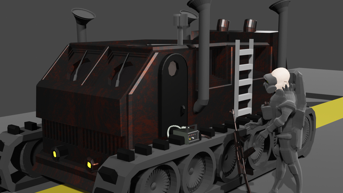 Первый опыт сына в Blender