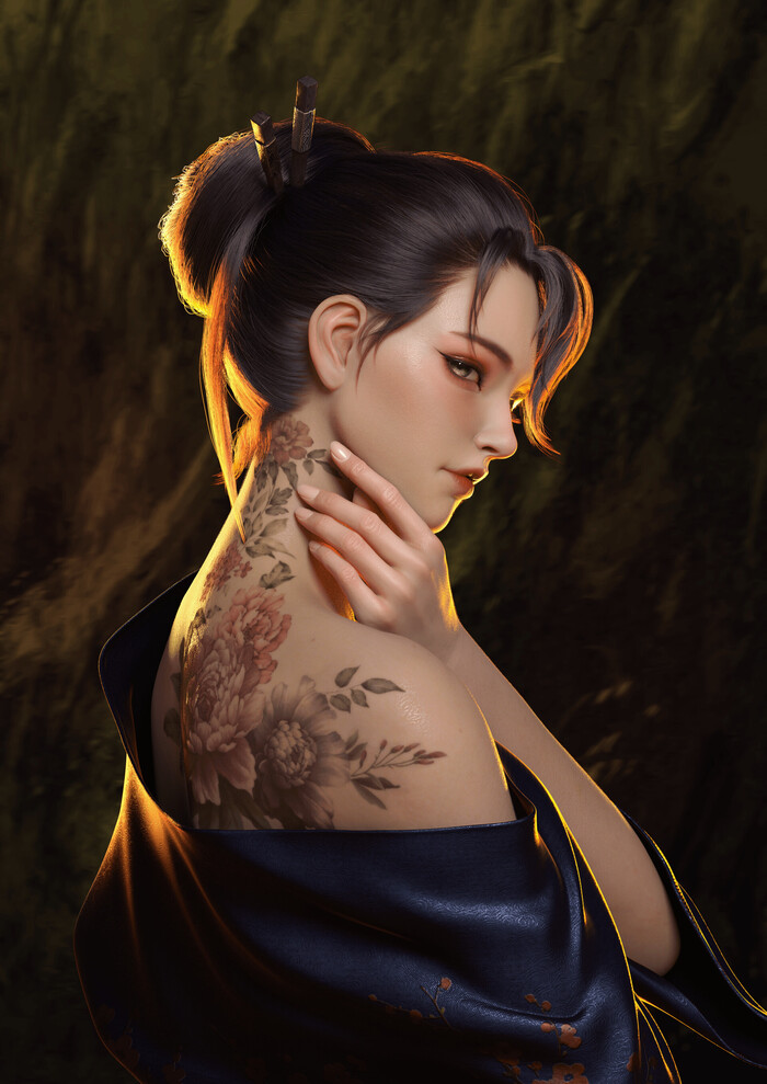 She , ArtStation, , 2D, 3D, , , 