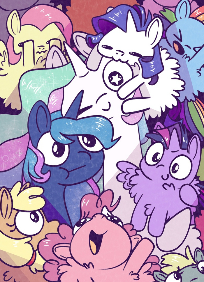   My Little Pony, Fluttershy, Twilight Sparkle, Princess Luna, Applejack, Pinkie Pie, Rarity, Rainbow Dash, Princess Celestia, Derpy Hooves