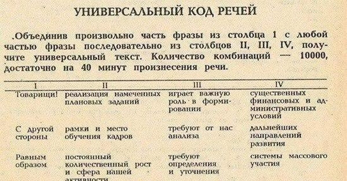 Конструктор речей. Таблица составления речи. Универсальный код речей. Шпаргалка для политиков для речи. Универсальный Генератор речей.