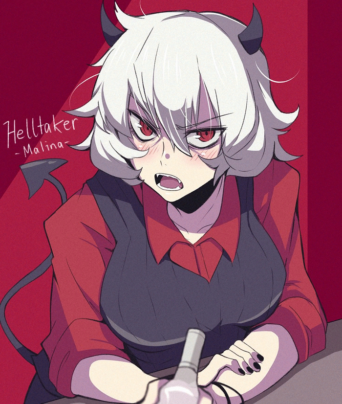  Helltaker, Malina, Anime Art, 