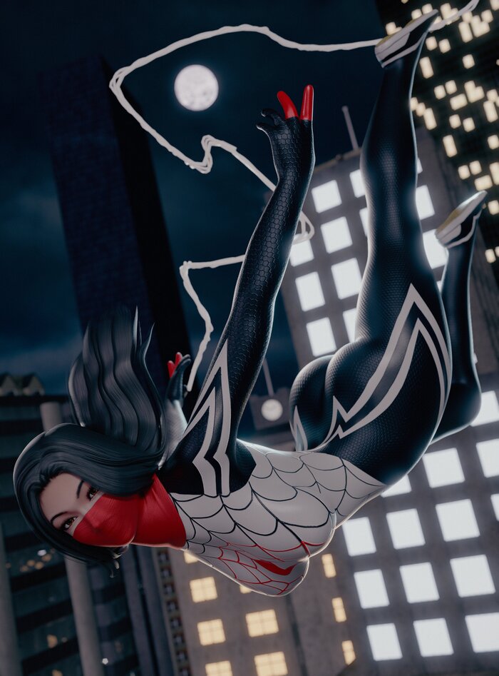 Cindy Moon , , , 3D, , , Cindy Moon, Marvel, , Silk (Marvel), Spidergirl