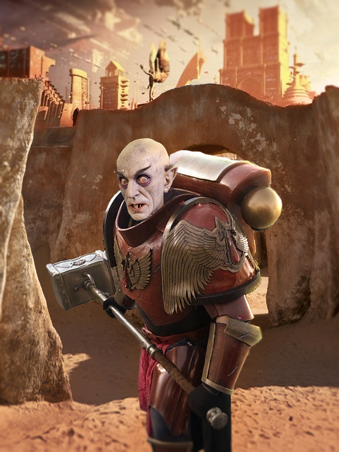 Ангел императора эвакуирует выживших. Баал. цвет