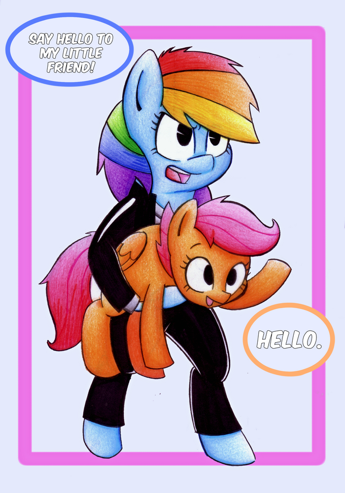     ! My Little Pony, Rainbow Dash, Scootaloo,    ()