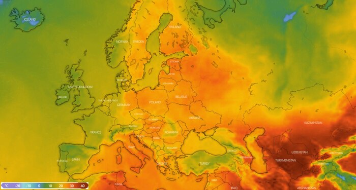 Температура воздуха в Москве - 30 градусов Интересное, Карты, Познавательно, Факты, Европа, Москва