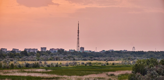 Панорама Уральска на рассвете