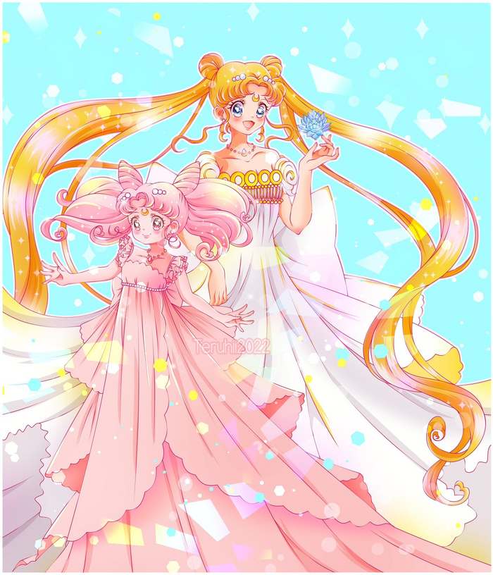  Sailor Moon, , Anime Art, Princess Serenity, Tsukino Chibiusa