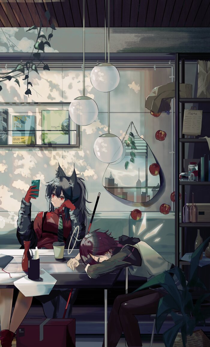 Arknights operators , Anime Art, Arknights, Cuora, Goldenglow, Saria, Dusk (Arknights), Chen (Arknights), Sussuro, Shirayuki, Texas (Arknights), Blacknight, Exusiai, Kaltsit, 
