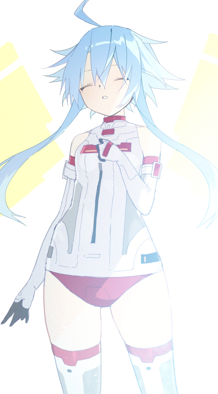 Blanc Anime Art, Hyperdimension Neptunia, Neptunia, Blanc, Rom, Ram (Neptunia), White Heart, 