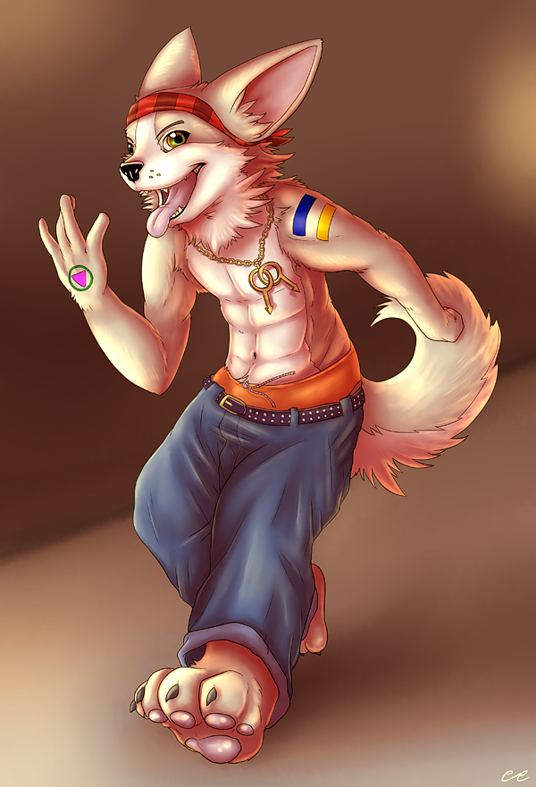 Rapper Corgi , Furry Art, , 