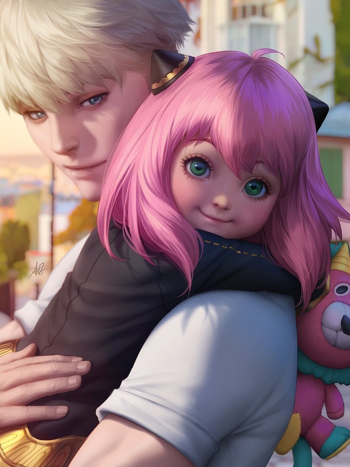   Artgerm, , , Anime Art, Spy X Family, Anya Forger, Loid Forger, 