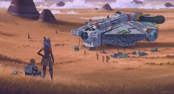 Star Wars. Ghibli inspired work , ArtStation, Star Wars, , 