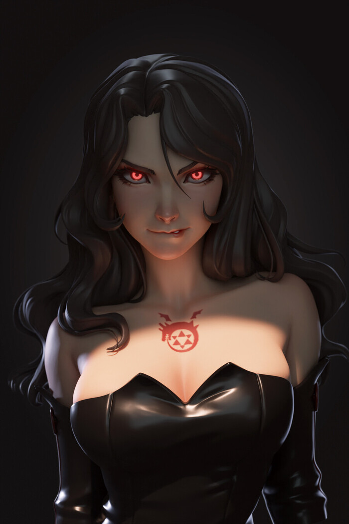 Lust , ArtStation, , Fullmetal Alchemist, Lust, 3D, Anime Art