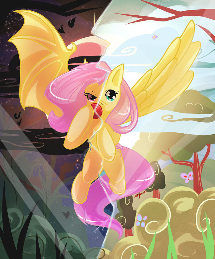   My Little Pony, Ponyart, Fluttershy, Flutterbat
