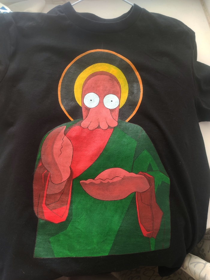 Зойдберг, роспись футболки