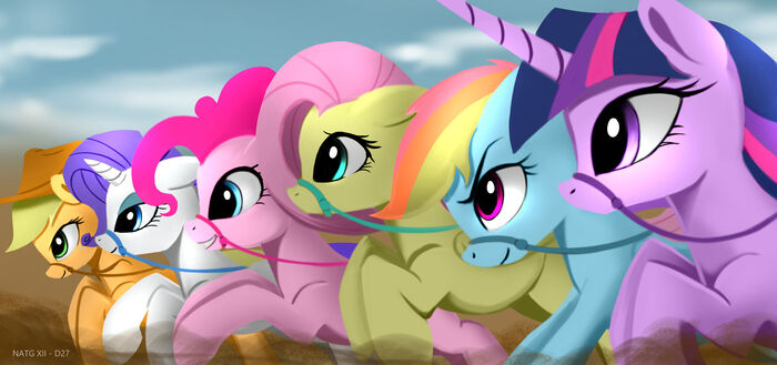   ! My Little Pony, Rainbow Dash, Twilight Sparkle, Fluttershy, Rarity, Pinkie Pie, Applejack