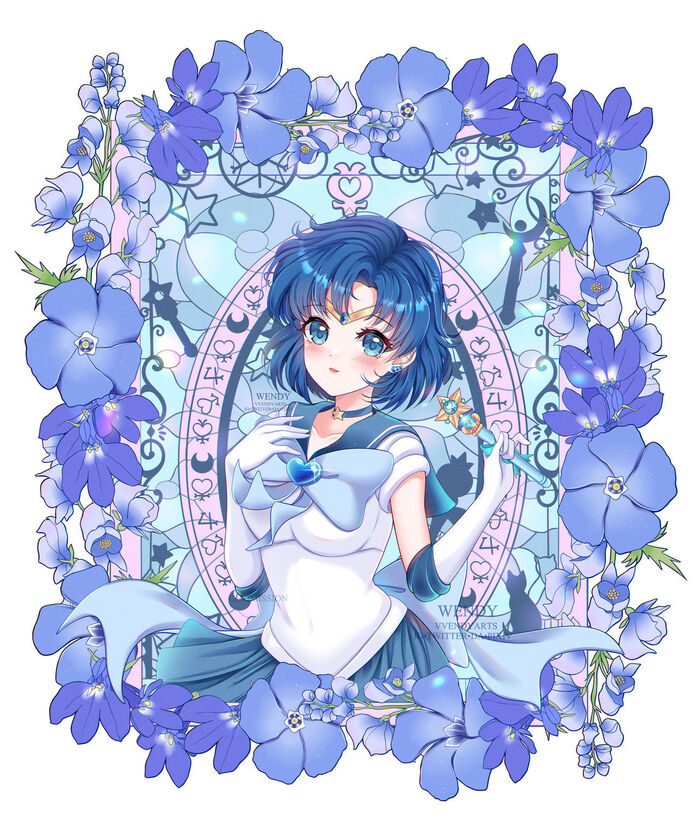  Sailor Moon, , Anime Art, Sailor Mercury, Sailor Mars, Sailor Jupiter, Sailor Venus, 