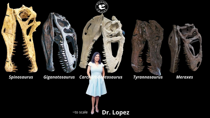 Девушка и пять динозавров