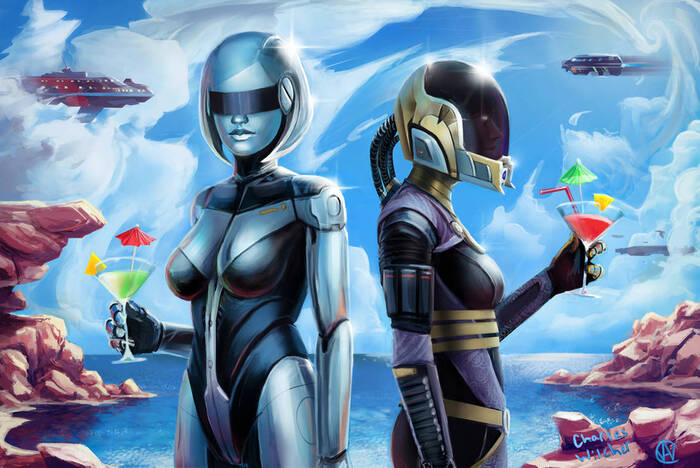 Daft Effect Mass Effect, Edi, Tali Zorah, 