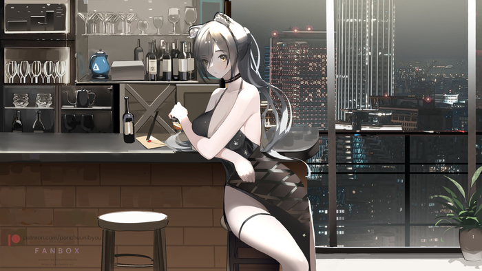 Schwarz Anime Art, , Arknights, Animal Ears, Schwarz