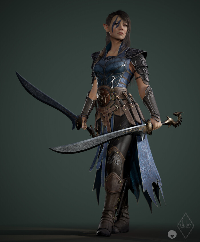 Elf Commander , ArtStation, , , , , 2D, 3D, 