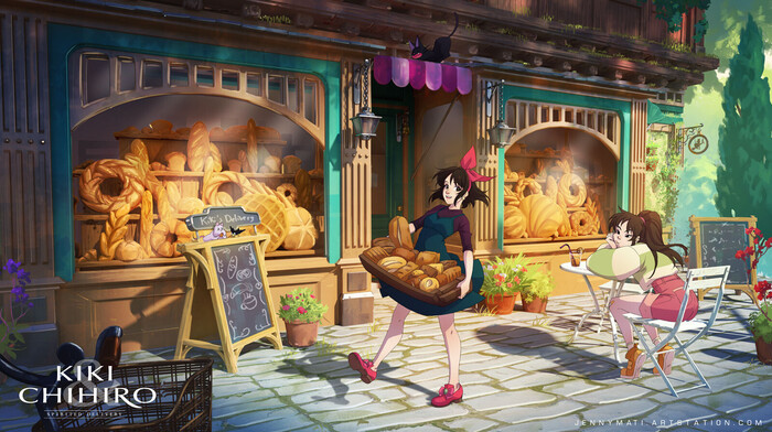 Kiki & Chihiro: Spirited Delivery , ArtStation, , ,   , Kiki,  , , Studio Ghibli, Anime Art, 