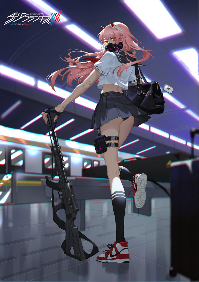 Zero Two , ArtStation, , Darling in the Franxx, Zero Two, Anime Art