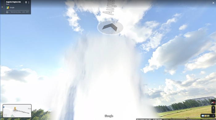 Дорога в небо от Google Баг, Google Maps, Google Street View, Ошибка