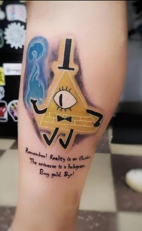 Thought you might like this tattoo I made on a huge fan of the show  r gravityfalls