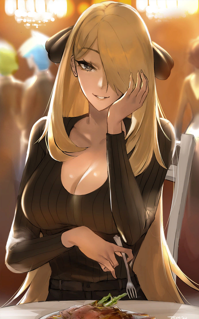  , Cynthia, Anime Art, 