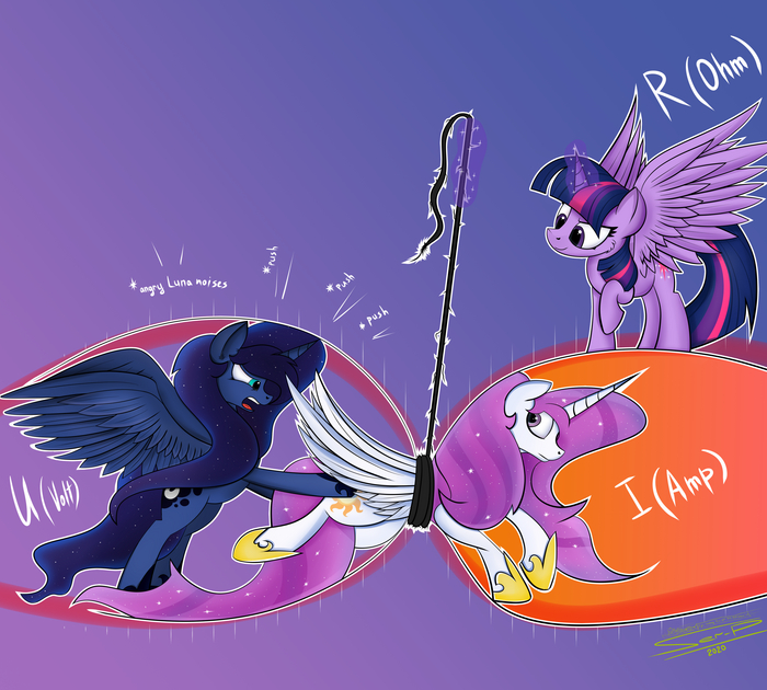   My Little Pony, Ponyart, Twilight Sparkle, Princess Luna, Princess Celestia